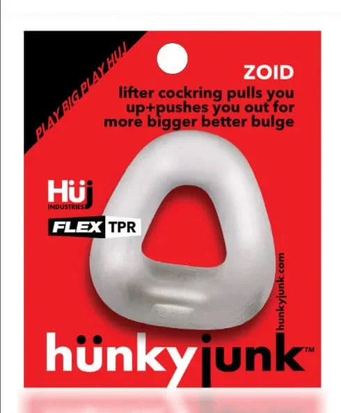 Hunkyjunk Zoid Trapezoid Lifter Cockring – Clear Ice