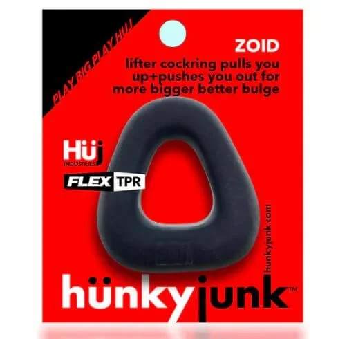Hunkyjunk Zoid Trapezoid Lifter Cockring – Tar Ice