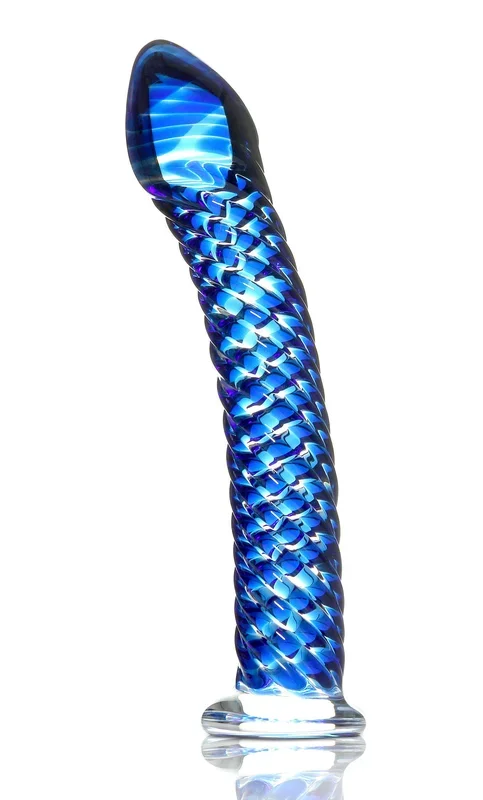 Icicles Blue Glass Massager Handcrafted Luxury
