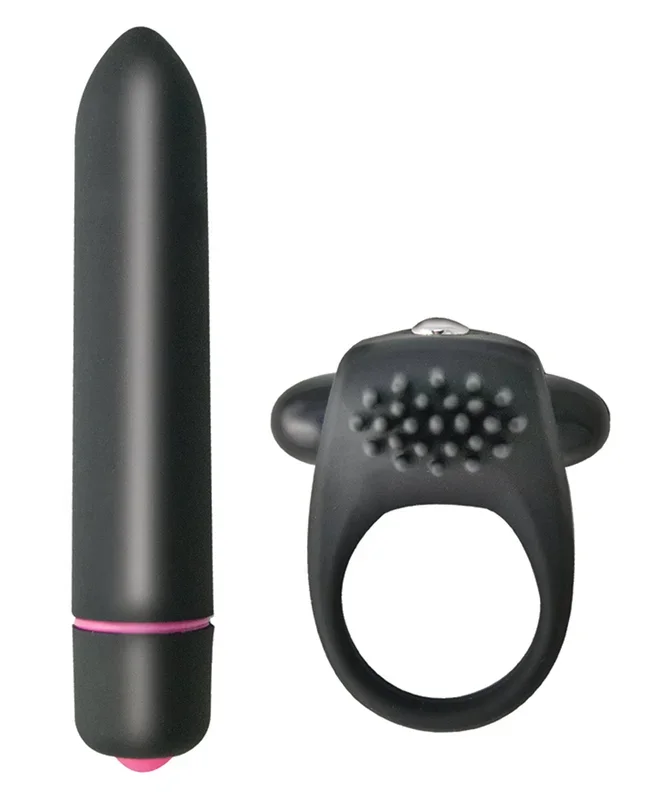 Intense Cockring & Bullet – Black
