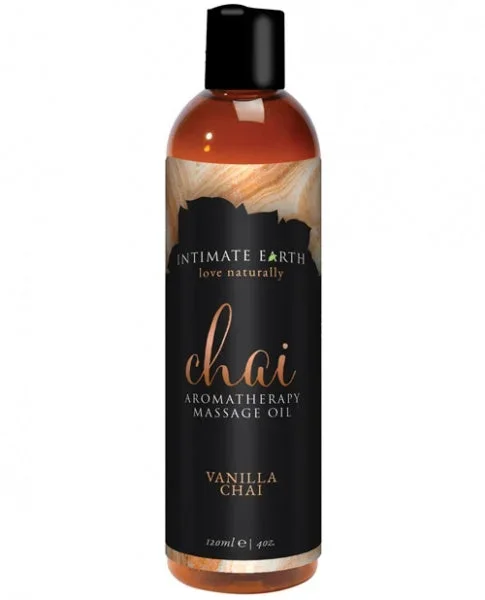 Intimate Earth Chai Massage Oil – 120 ml Vanilla & Chai