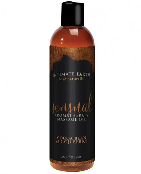 Intimate Earth Sensual Massage Oil – 120 ml Cocoa Bean & Gogi Berry