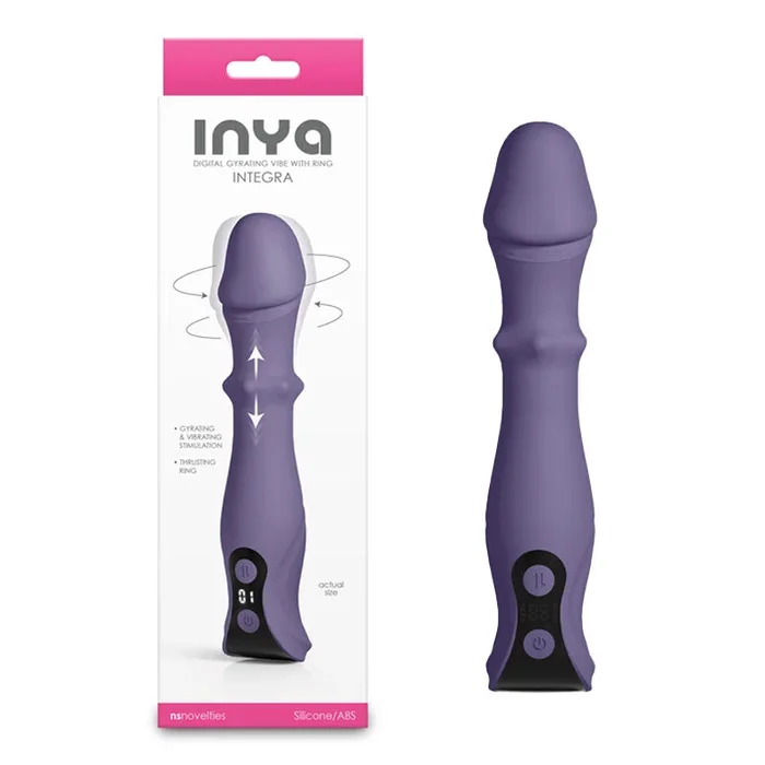 INYA Integra – Gray – Grey 18.2 cm USB Rechargeable Vibrator with Sliding Ring Shaft