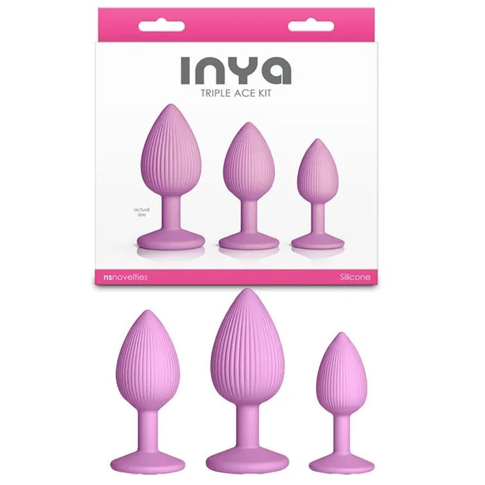 INYA Triple Ace Kit – Blush – Pink Butt Plugs – Set of 3 Sizes