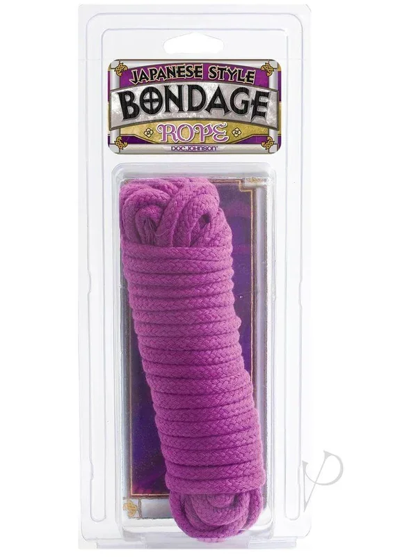Japanese Cotton Bondage Rope 32 Feet | Soft and Versatile | Available in Purple, Red, and Black