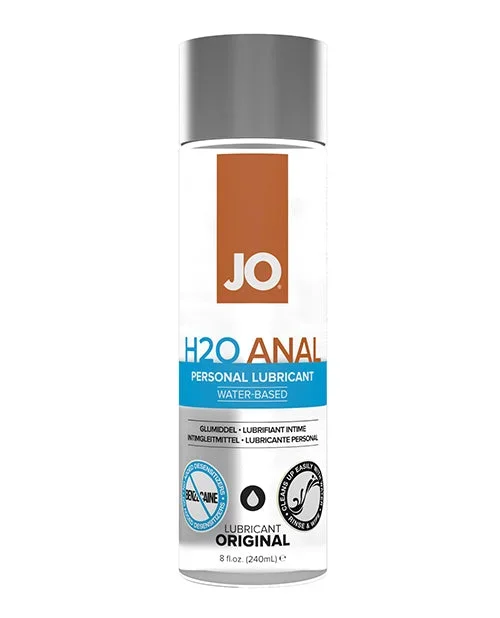 JO H2O Anal Original Water Based Lubricant Silky Glide 8 Oz