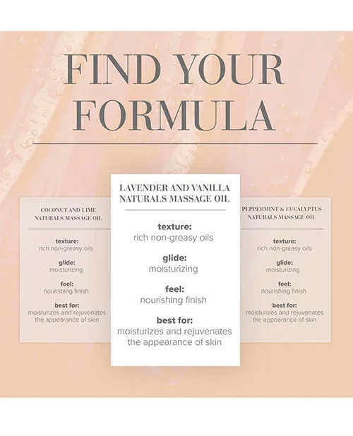 JO Naturals Massage Oil Lavender Vanilla 4 Oz Bottle