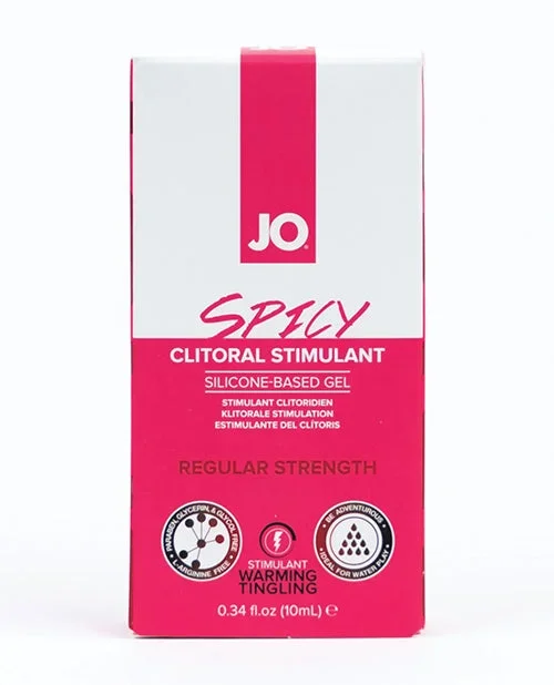 JO Spicy Clitoral Gel Warming Stimulant Silicone Based Lubricant 0.34 Oz