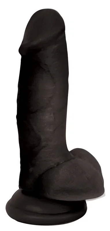 Jock 7 Inch Dildo with Balls – Black