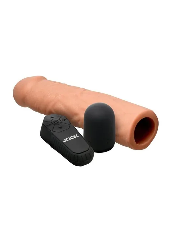Jock Enhancers Vibrating Penis Extension Sleeve with Remote Control