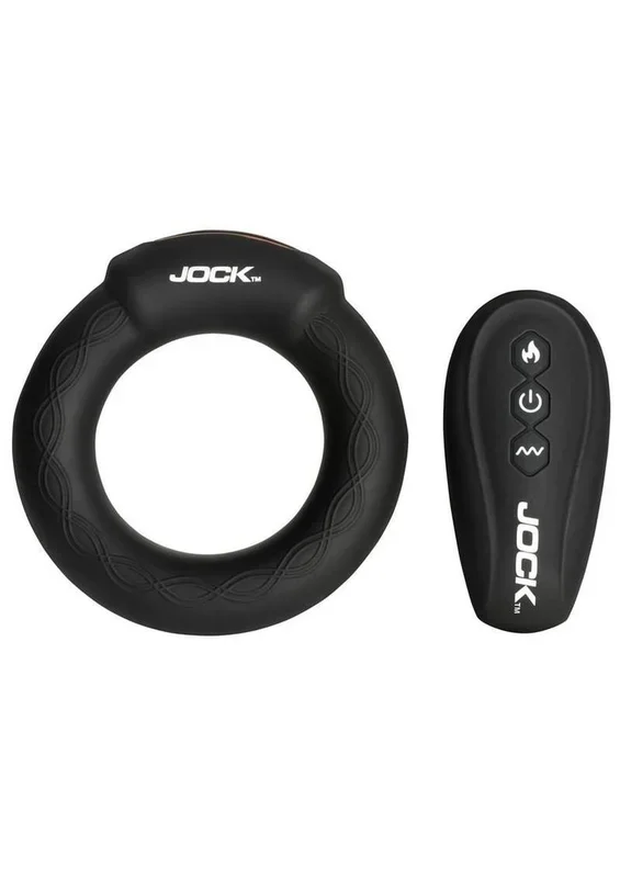 Jock Rumbler Vibrating and Warming Rechargeable Silicone C-Ring 1.8in with Remote