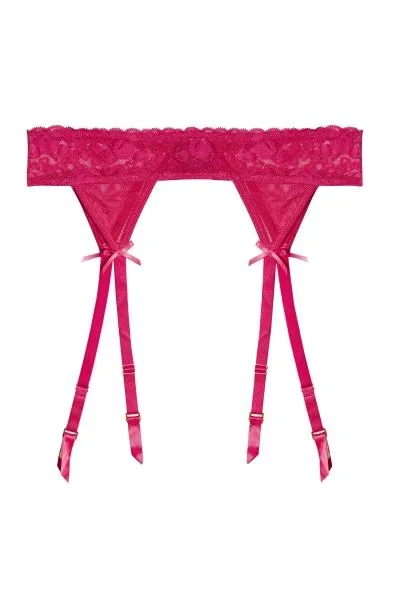 Jordan Cherry Suspender Belt – Hot Pink –