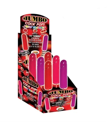 Jumbo Cock Pops – 6 Piece Display – Assorted Fruit Flavors