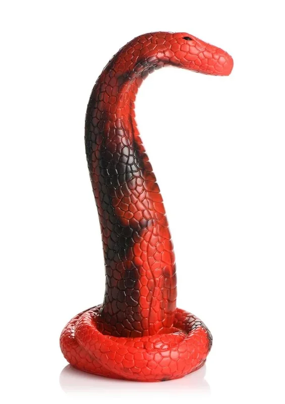 King Cobra Silicone Dildo Black Raging Snake Design