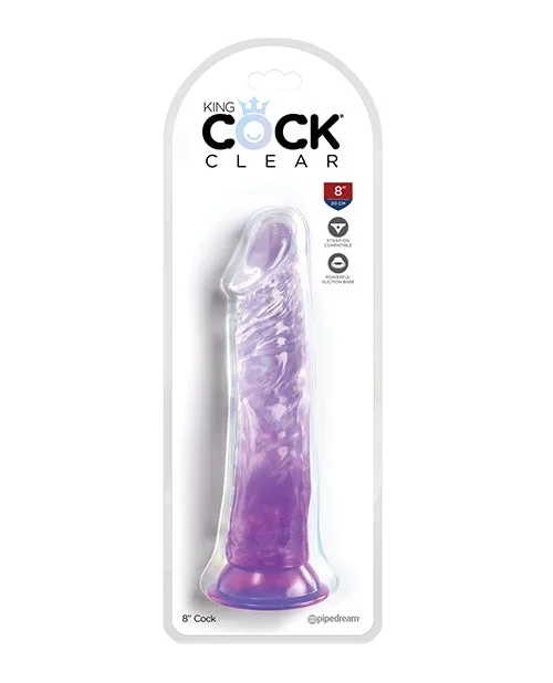 King Cock Clear 8″ Cock – Purple
