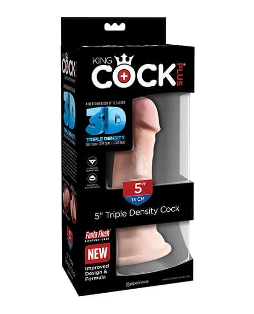 King Cock Triple Density 5 inches Beige Dildo
