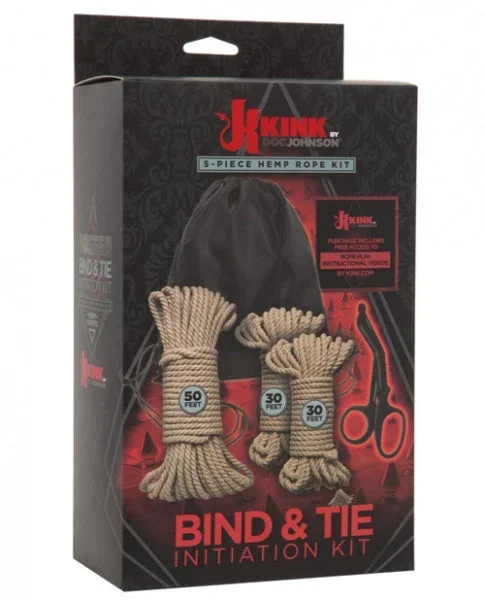 Kink Bind & Tie Initiation Hemp Rope Kit – 5 pc Kit