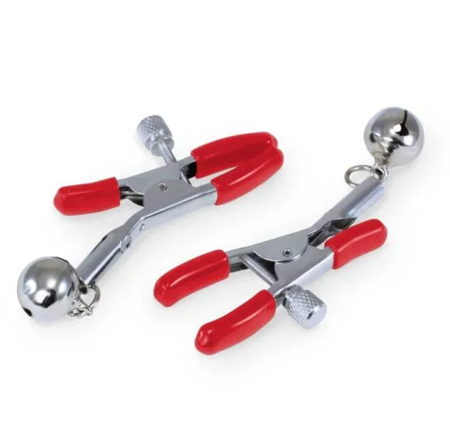 Kink Curious Ball Gag and Nipple Clamps Set Red