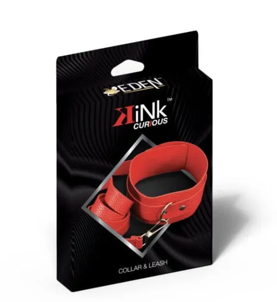 Kink Curious Collar and Leash Set Red