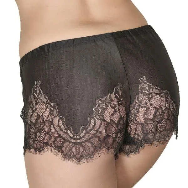 Lara Seductive Lace Shorts – Black –
