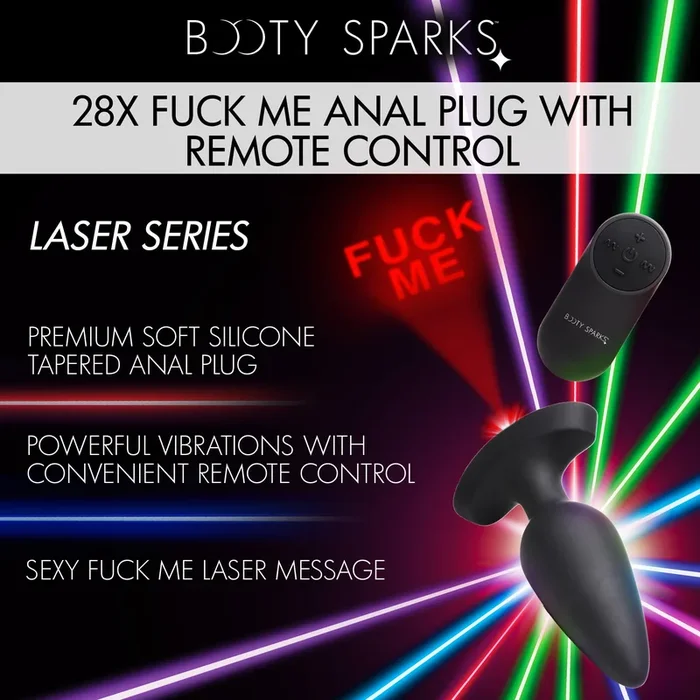 Laser Fuck Me Large Anal Plug w- Remote Control