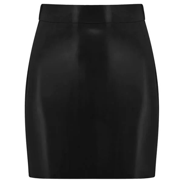 Latex Mini Skirt – Black –