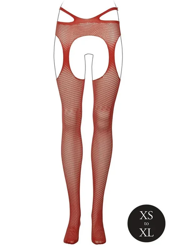 Le Désir Suspender Pantyhose Strappy Waist – Sunset Glow Orange