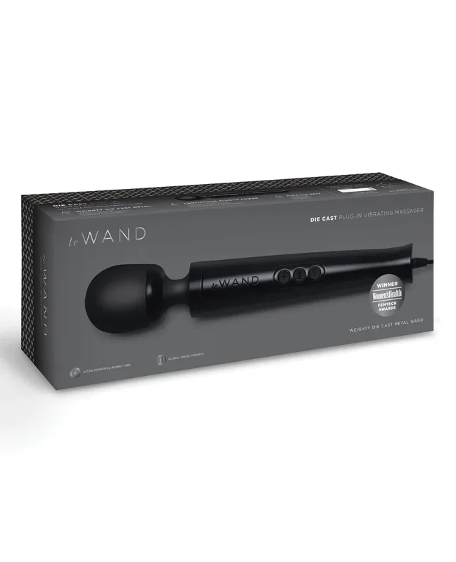 Le Wand Die Cast Plug-In Massager – Black