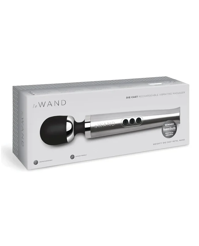 Le Wand Die Cast Rechargeable Massager – Silver