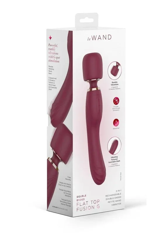 Le Wand Flat Top Fusion G Rechargeable Silicone Vibrator – Ruby