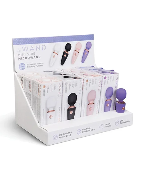Le Wand Mini Micro Wand Display with Tester – Compact Rechargeable Massager
