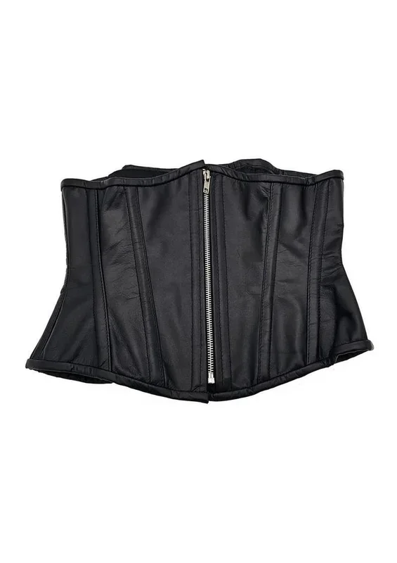 Leather Corset Stylish Zipper Front