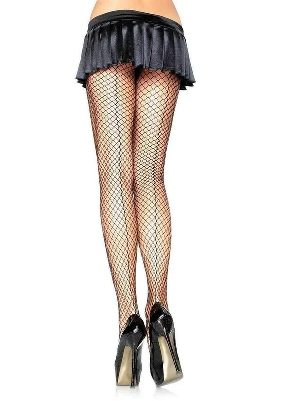 Leg Avenue Lycra Industrial Net Panty Hose with Seam Back