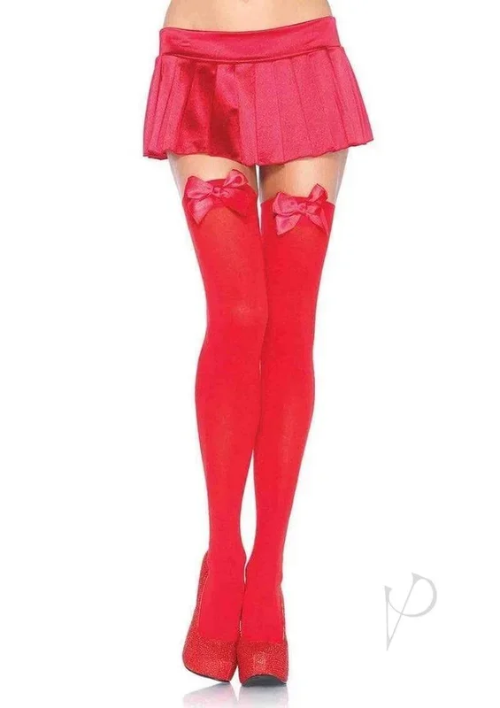 Leg Avenue Nylon Over The Knee with Bow OS Red