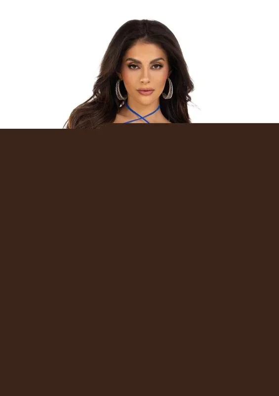 Leg Avenue Seamless Opaque Cut-Out Footless Bodystocking