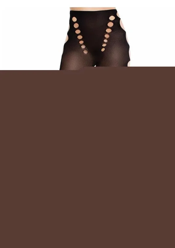 Leg Avenue Seamless Opaque Cut-Out Footless Tights