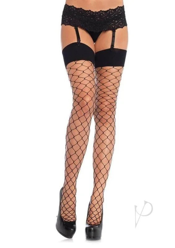 Leg Avenue Spandex Fence Net Stockings OS Black