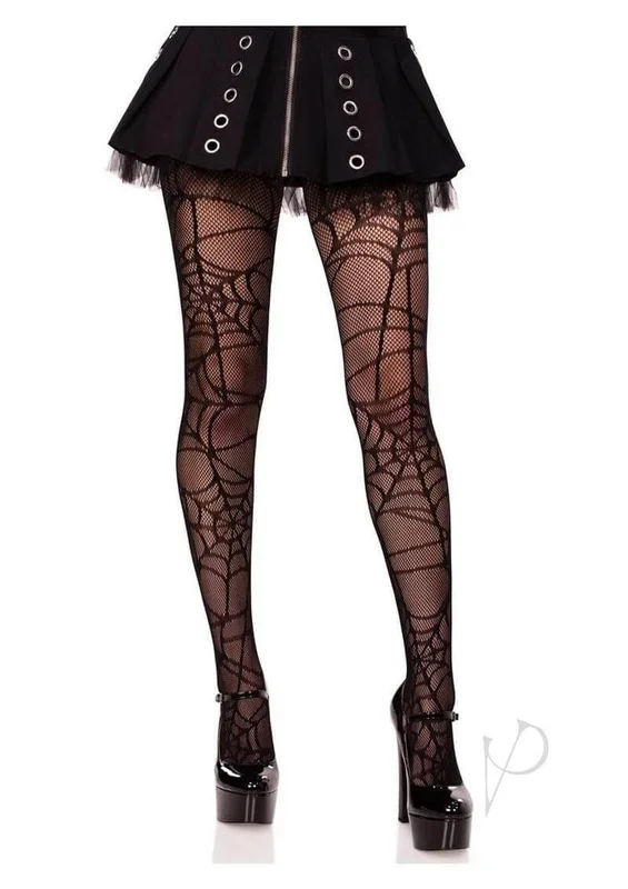 Leg Avenue Spiderweb Net Tights Black OS