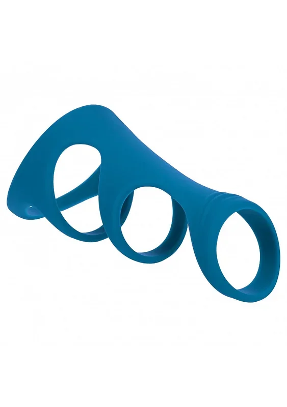LEVELZ – 3 Loop Silicone Cock Ring – Teal