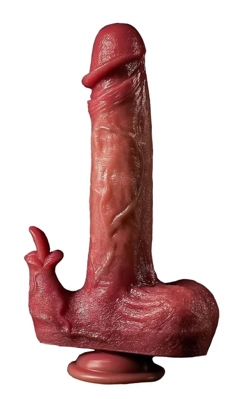 Lifelike Dual-Vibe Mouth Dildo – USB Rechargeable & Quiet Operation