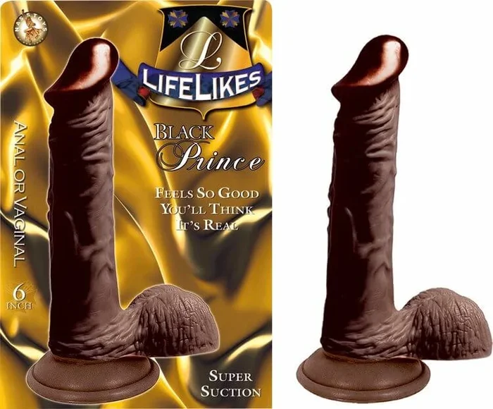 Lifelikes Black Dong Prince – 6-Inch Realistic Suction Cup Dildo, Harness Compatible