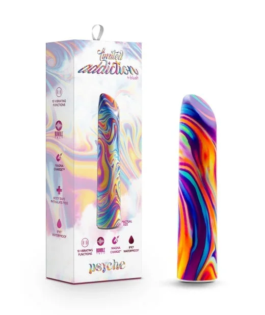 Limited Addiction Psyche Power Vibe Rechargeable Bullet Rainbow