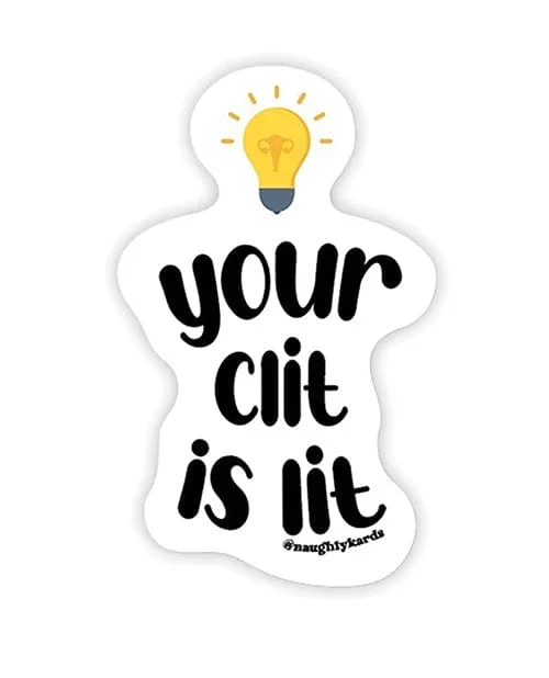 Lit Clit Naughty Sticker – Pack Of 3