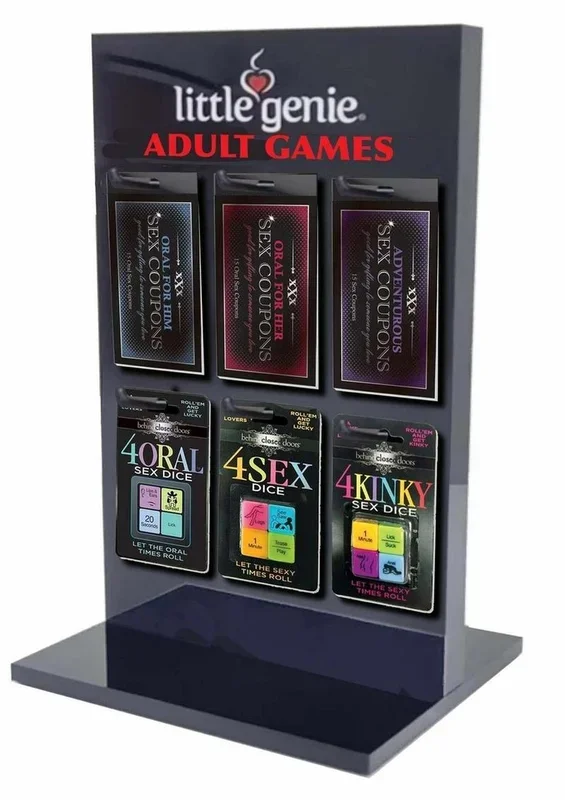 Little Genie Adult Games Spinner Display with Sex Dice And Coupons
