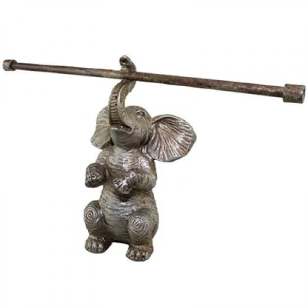 Littlest Elephant Ring Holder – Antiqued Gray