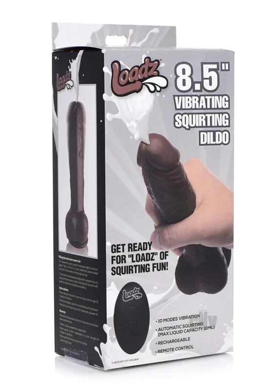 Loadz Squirting Dildo 8.5 Dark