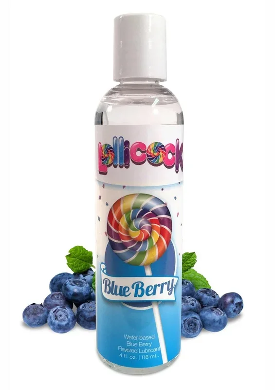 Lollicock Water Based Flavored Lubricant 4oz – Blueberry