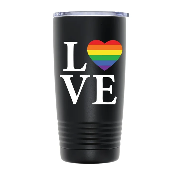 LOVE_LGBTQ001 20oz TUMBLER – BLACK