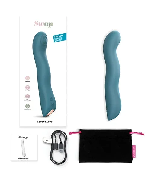 Love to Love Swap Tapping Vibrator – Teal Me