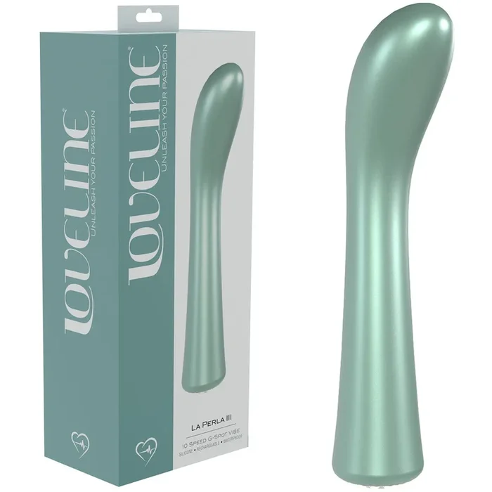 LOVELINE La Perla III – Green – Pearlescent Green 19.2 cm USB Rechargeable Vibrator